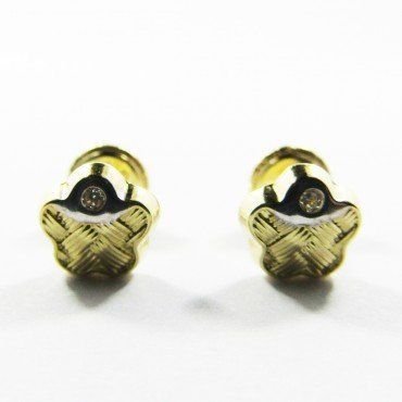 PENDIENTES NIÑA BICOLOR PIEDRA