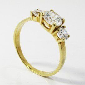 SORTIJA ORO AMARILLO ITALIANO PIEDRA