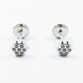 PENDIENTES NIÑA ORO BLANCO PIEDRA