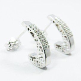 PENDIENTES ORO BLANCO PIEDRA