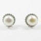 PENDIENTES ORO BLANCO PIEDRAS PERLAS