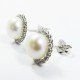 PENDIENTES ORO BLANCO PIEDRAS PERLAS