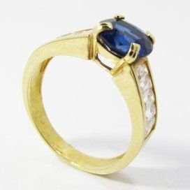 SORTIJA ORO AMARILLO ITALIANO PIEDRA