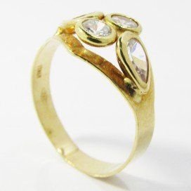 SORTIJA ORO AMARILLO ITALIANO PIEDRA