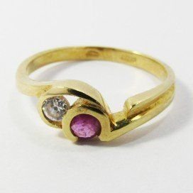 SORTIJA ORO AMARILLO PIEDRA