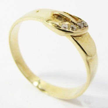SORTIJA ORO AMARILLO PIEDRA HEBILLA