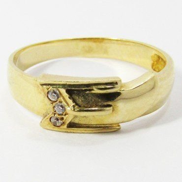 SORTIJA ORO AMARILLO PIEDRA HEBILLA