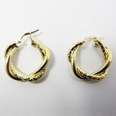 PENDIENTES ARO ORO AMARILLO GALLON