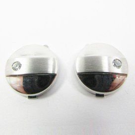 CUBREBOTONES ORO BLANCO PIEDRA