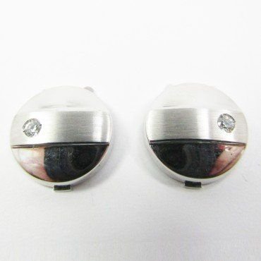 CUBREBOTONES ORO BLANCO PIEDRA