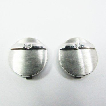 CUBREBOTONES ORO BLANCO PIEDRA