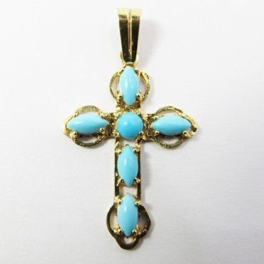 CRUZ ORO AMARILLO TURQUESA