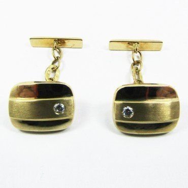 GEMELOS ORO AMARILLO PIEDRA
