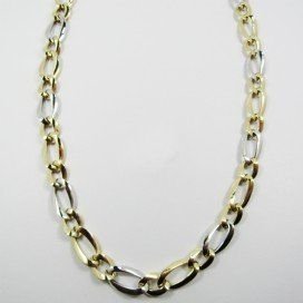 GARGANTILLA ORO BICOLOR ITALIANO LISO