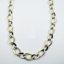 GARGANTILLA ORO BICOLOR ITALIANO LISO