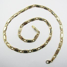 GARGANTILLA ORO BICOLOR ITALIANO LISO