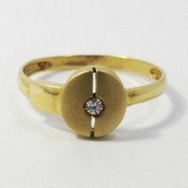 SORTIJA NIÑA ORO AMARILLO PIEDRA