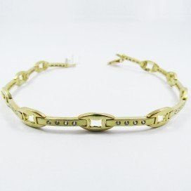 PULSERA SRA. ORO AMARILLO PIEDRA