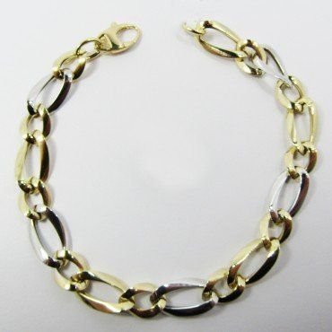 PULSERA SRA. ORO BICOLOR ITALIANO LISO