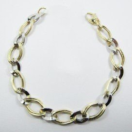 PULSERA SRA. ORO BICOLOR ITALIANO LISO