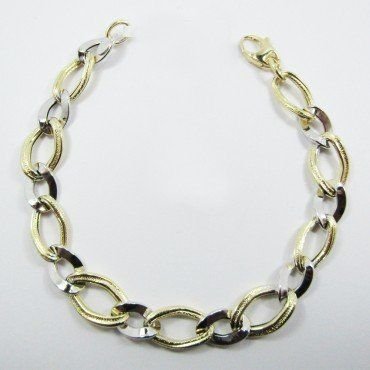 PULSERA SRA. ORO BICOLOR ITALIANO LISO