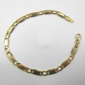 PULSERA SRA. ORO BICOLOR ITALIANO LISO