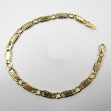 PULSERA SRA. ORO BICOLOR ITALIANO LISO