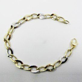PULSERA SRA. ORO BICOLOR ITALIANO LISO