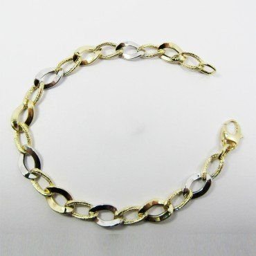 PULSERA SRA. ORO BICOLOR ITALIANO LISO