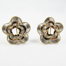 PENDIENTES ORO BICOLOR