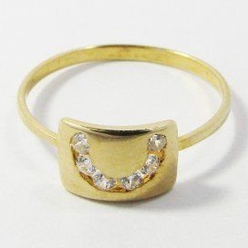 SORTIJA NIÑA ORO AMARILLO PIEDRA