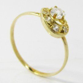 SORTIJA NIÑA ORO AMARILLO PIEDRA