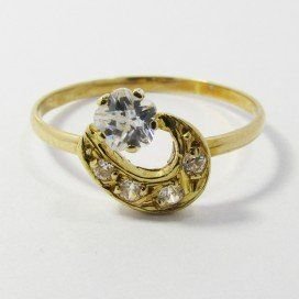 SORTIJA NIÑA ORO AMARILLO PIEDRA