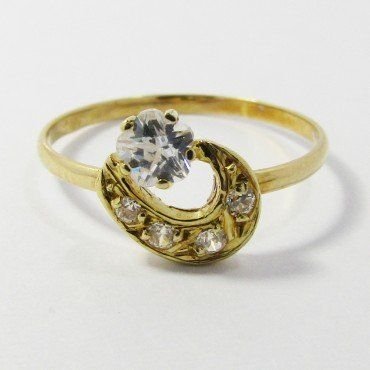 SORTIJA NIÑA ORO AMARILLO PIEDRA