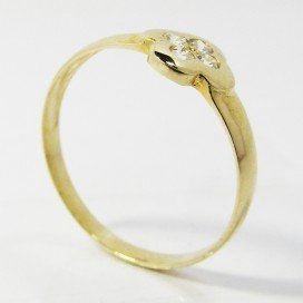 SORTIJA NIÑA ORO AMARILLO PIEDRA