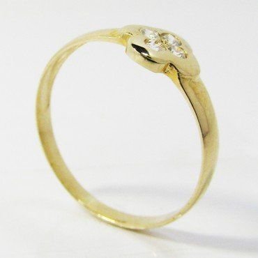 SORTIJA NIÑA ORO AMARILLO PIEDRA