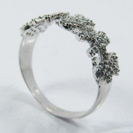 SORTIJA ORO BLANCO PIEDRA