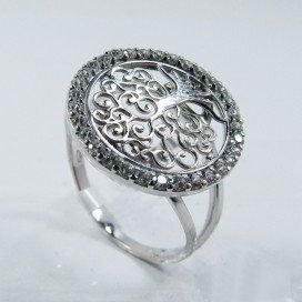 SORTIJA ORO BLANCO PIEDRA
