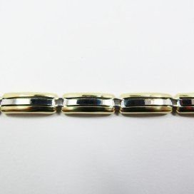 PULSERAS CABALLERO ORO BICOLOR ITALIANO