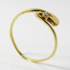 SORTIJA NIÑA ORO AMARILLO PIEDRA