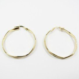 PENDIENTES ARO ORO AMARILLO GRABADA