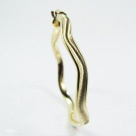 PENDIENTES ARO ORO AMARILLO GRABADA