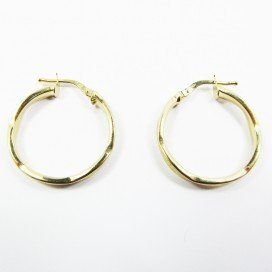 PENDIENTES ARO ORO AMARILLO GRABADA