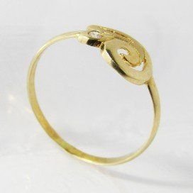 SORTIJA NIÑA ORO AMARILLO PIEDRA