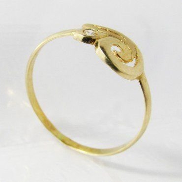 SORTIJA NIÑA ORO AMARILLO PIEDRA