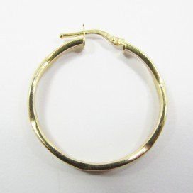 PENDIENTES ARO ORO AMARILLO GRABADA