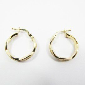 PENDIENTES ARO ORO AMARILLO GRABADA