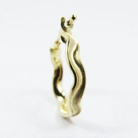 PENDIENTES ARO ORO AMARILLO GRABADA