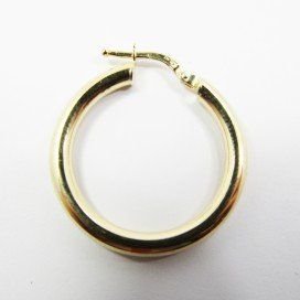 PENDIENTES ARO ORO AMARILLO TUBO