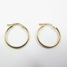 PENDIENTES ARO ORO AMARILLO TUBO